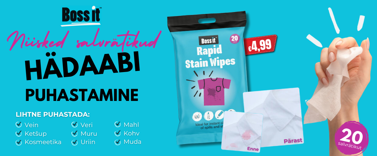 MULTUM, BOSS IT, niisked salvrätikud plekkide puhastamiseks, plekieemaldajad