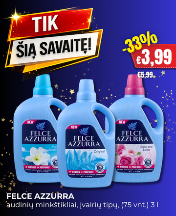 multum, felce azzurra, Audinių minkštikliai, nuolaidos, akcijos