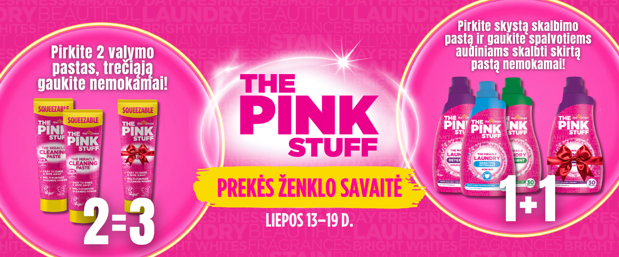 MULTUM, The Pink Stuff, valymo priemonės, nuolaidos, akcijos