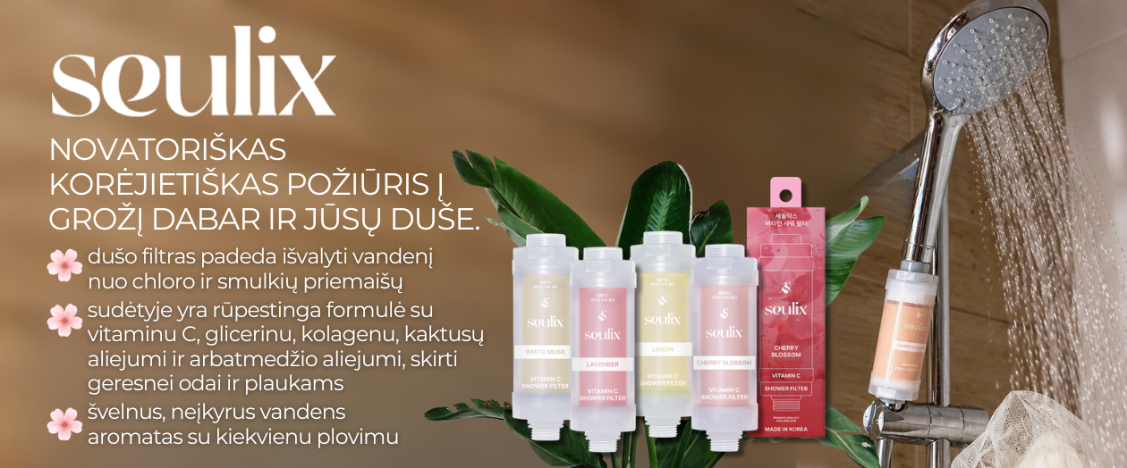 MULTUM, SEULIX, Korėjietiška kosmetika, dušo filtrai