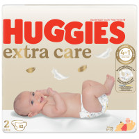 Huggies Extra Care sauskelnės naujagimiams 2# 3-6kg 82 vnt. | Laravel