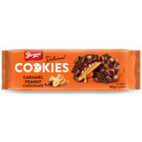 BERGEN sausainiai su karameliniu įdaru ir žemės riešutais pieniniame šokolade 130g | Multum