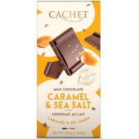 CACHET piimašokolaaditahvel karamellitükkide ja meresoolaga 100g | Multum