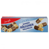 JEDEN TAG vafeļu rullīši ar piena šokolādes glazūru 125g | Multum