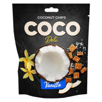 COCO DELI kokosų traškučiai su vanilės ir sūraus karamelės skoniu 30g | Multum