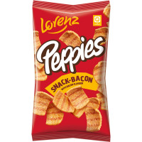 LORENZ PEPPIES kviečių užkandis su šonine 75g | Multum