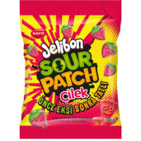 SOUR PATCH Jalibon Strawberry želejas konfektes 80g | Multum