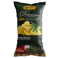 PAPAS ARGENTE "Delicatessen" bulvių traškučiai su aukščiausios kokybės pirmojo spaudimo alyvuogių aliejumi 160g | Laravel