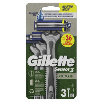 GILLETTE Sensor3 vienkartiniai skustuvai 3vnt | Multum