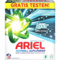 ARIEL Universal+ Lenor Unstoppables veļas mazgāšanas pulveris (25x) 1,5kg | Multum