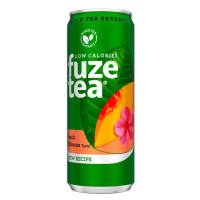 FUZE TEA Hibiscus virsiku must jäätee, purk 330ml | Multum