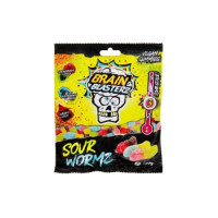 BRAIN BLASTERZ Sour Wormz Jelly Candy 100g | Multum