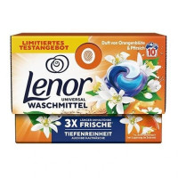 LENOR 3in1 Universal veļas mazgāšanas kapsulas ar apelsīnu ziedu aromātu 10gab | Multum