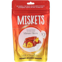 MISKETS Piena šokolādes dražejas ar liofilizētiem mango gabaliņiem 80g | Multum