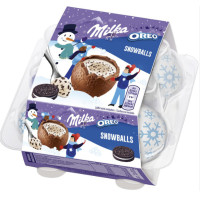 MILKA OREO Sniego gniūžtės pieniško šokolado saldainiai su įdaru 112g | Laravel