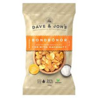 DAVE & JON'S skrudintų lauko pupelių užkandžių druska 100g | Multum