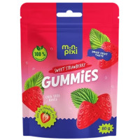 MINI PIXI džiovintų braškių želė saldainiai 80g | Multum