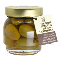 ZIGANTE Zaļās olīvas, pildītas ar sieru un vasaras trifelēm 130 g | Multum