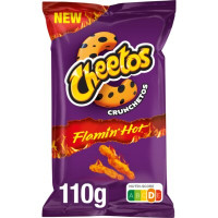 CHEETOS Crunchetos Flamin' karštas kukurūzų užkandis 110g | Multum