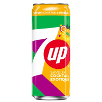7UP egzotiškas kokteilis, 330 ml skardinėje | Multum