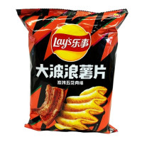 LAY'S Wave ant grotelių kepti kiaulienos pilvo bulvių traškučiai 70g | Multum