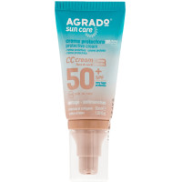 AGRADO saules CC aizsargkrēms sejas un kakla ādai ar SPF50 50ml | Multum