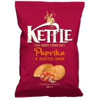 KETTLE paprika ja röstitud sibula kartulikrõpsud, 130g | Multum