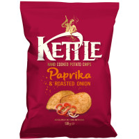 KETTLE Paprika ja röstitud sibula kartulikrõpsud 130g, aegumiskuupäev 07.11.2026 | Multum