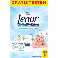 LENOR Sensitive skalbimo milteliai su medvilnės gėlių ir gurmanišku aromatu (23x) 1,265kg | Multum