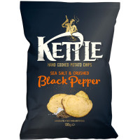 KETTLE Sea Salt - musta pipra kartulikrõpsud, 130 g | Multum