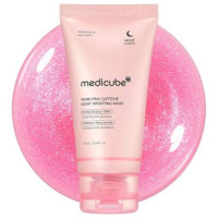 MEDICUBE PDRN Pink Caffeine Night Wrapping Peel Off Mask naktinė kaukė veido odai su PDRN ir kofeinu 75ml | Multum