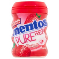 MENTOS Pure Fresh Strawberry närimiskumm, purk (30) 60g | Multum