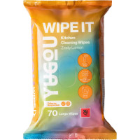 YUGOU Wipe It Zesty Lemon Wipes virtuvės paviršių valymui 70 vnt. | Multum