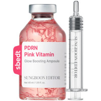SUNGBOON EDITOR Pink PDRN Glow Boosting Ampulle seerum näonahale 40ml | Multum