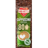 Hearts Irish Cream Cappuccino maisījums kapučino pagatavošanai, ar īru krēma garšu 1kg | Multum