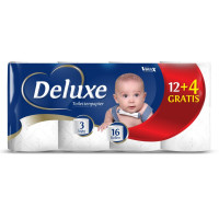 DELUXE 3 slāņu tualetes papīrs 16 ruļļi | Multum