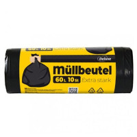 Prabangūs šiukšlių maišai 60L x10 | Multum
