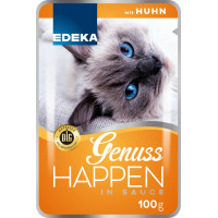 Edeka Genuss Happen kačių maistas su vištiena 100g | Multum