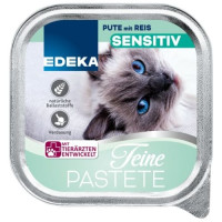 Edeka Sensitive pasteet kassidele kalkuniliha ja riisiga 100g | Laravel