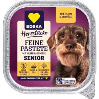 Edeka Feine Senior 7+ paštetas šunims su vištiena ir daržovėmis 150g | Multum