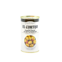 M.Aceit. Zaļās Olīvas ar kaul. ar garšvielām EL CORTIJO 185g | Multum