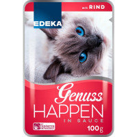 Edeka Genuss Happen Mix Rind märgtoit kassidele veiselihaga 100g | Multum