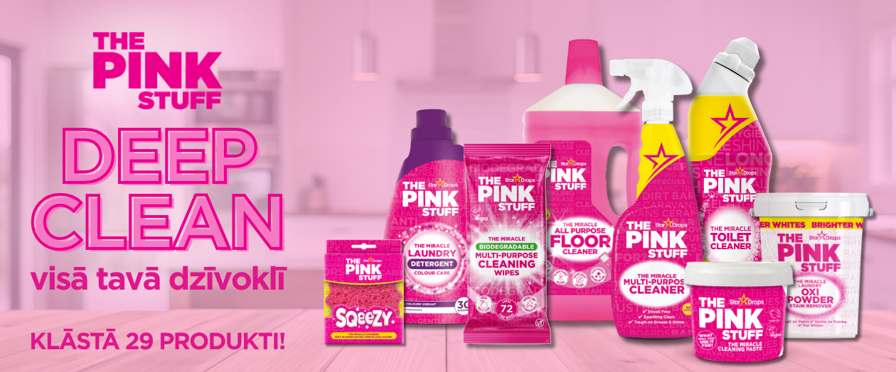 MULTUM, THE PINK STUFF, tīrīšanas līdzekļi, pasta, kaļķakmens, atlaides, akcijas