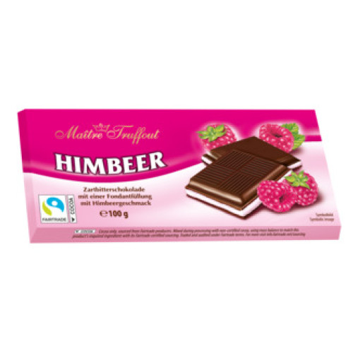 Maitre Truffout tume šokolaad vaarikakreemi täidisega 100g | Laravel