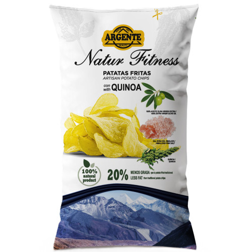 PAPAS ARGENTE Natur Fitness karpių traškučiai su Himalajų druska ir kvinoja 150g | Laravel