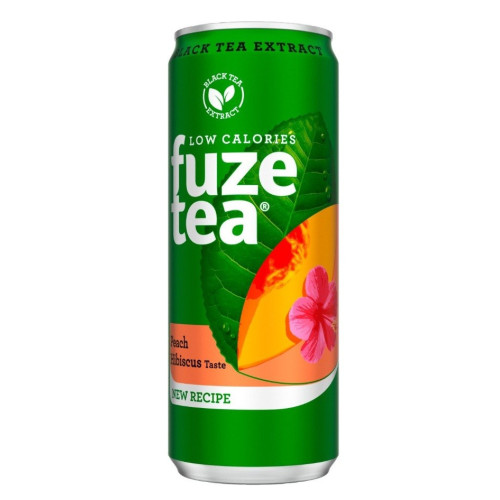 FUZE TEA Hibiscus virsiku must jäätee, purk 330ml | Laravel
