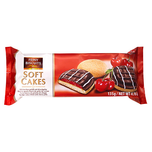 Feiny Biscuits Soft Cakes Kirsiküpsised kirsitäidisega 135g | Laravel