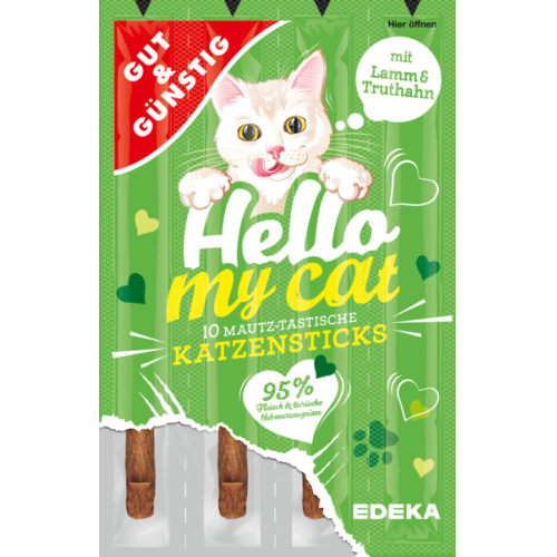 G&G Hello My Cat maiuspalad kassidele - lambaliha/kalkunirullid x10 50g | Laravel