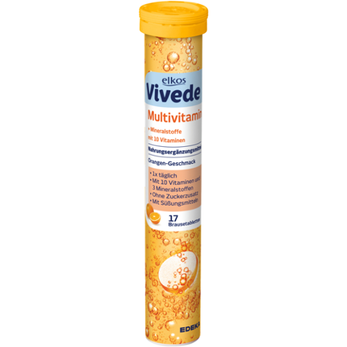 Elkos Vivede Multivitamīnu šķīstošās tabletes x17 102g | Multum